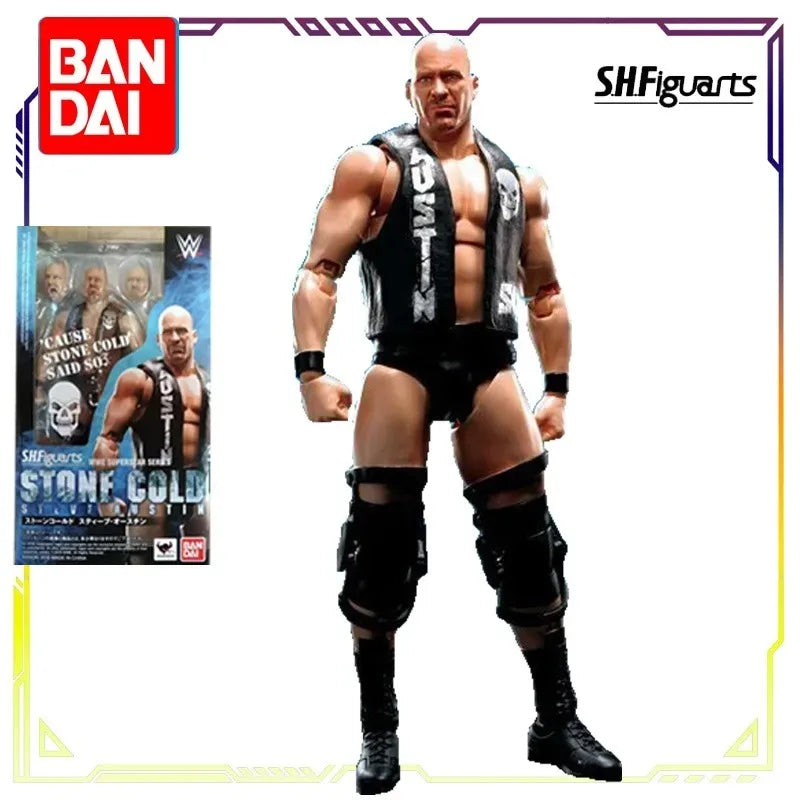 BANDAI Original S.H.Figuarts WWE The Rock (Dwayne Johnson) Movable Action Figure Collectible Model Toy Gift for Boys