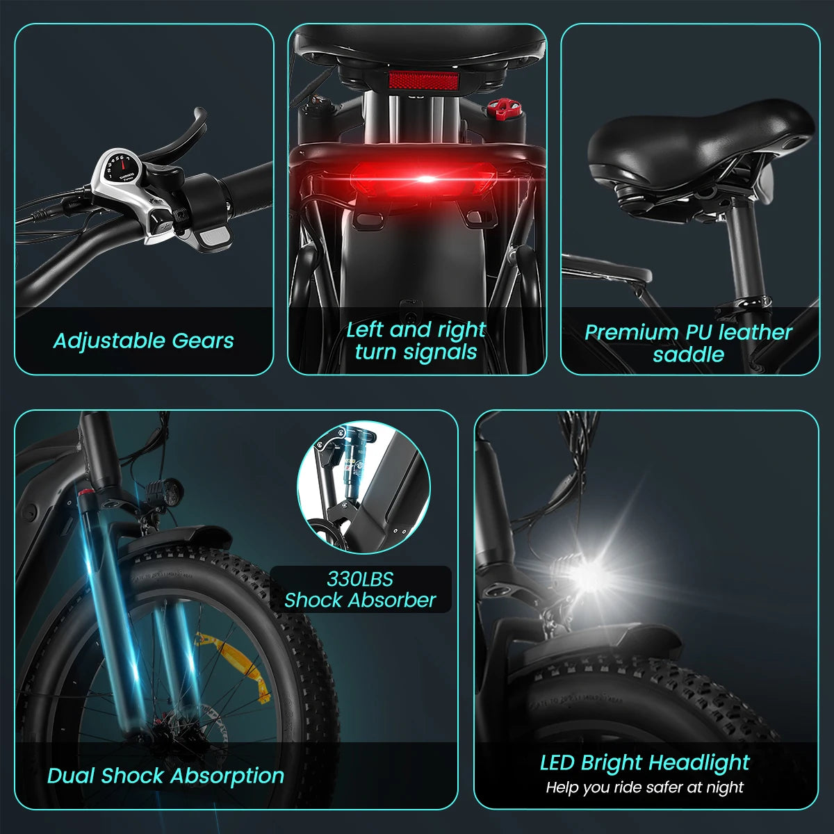 2024 Fat Bike Fiets Cycle 750w 1000w E Bike E-bike Motor Dirt Mountain For Fat Tire Electric Bicycle Bike Electric Scooter