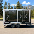 Luxury 2 Station Portable Restroom Trailer Customized Mobile Bathroom Trailer with Water Tank Flush Toilet for Rental Business