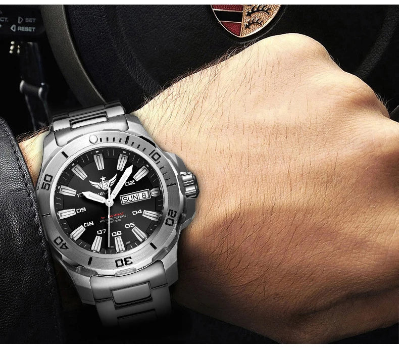 YELANG New Men Automatic Mechanical Watch T100 Self Luminous SWISS ETA Movement 25Jewels Deep Sea DiverSwim Waterproof 300m V5