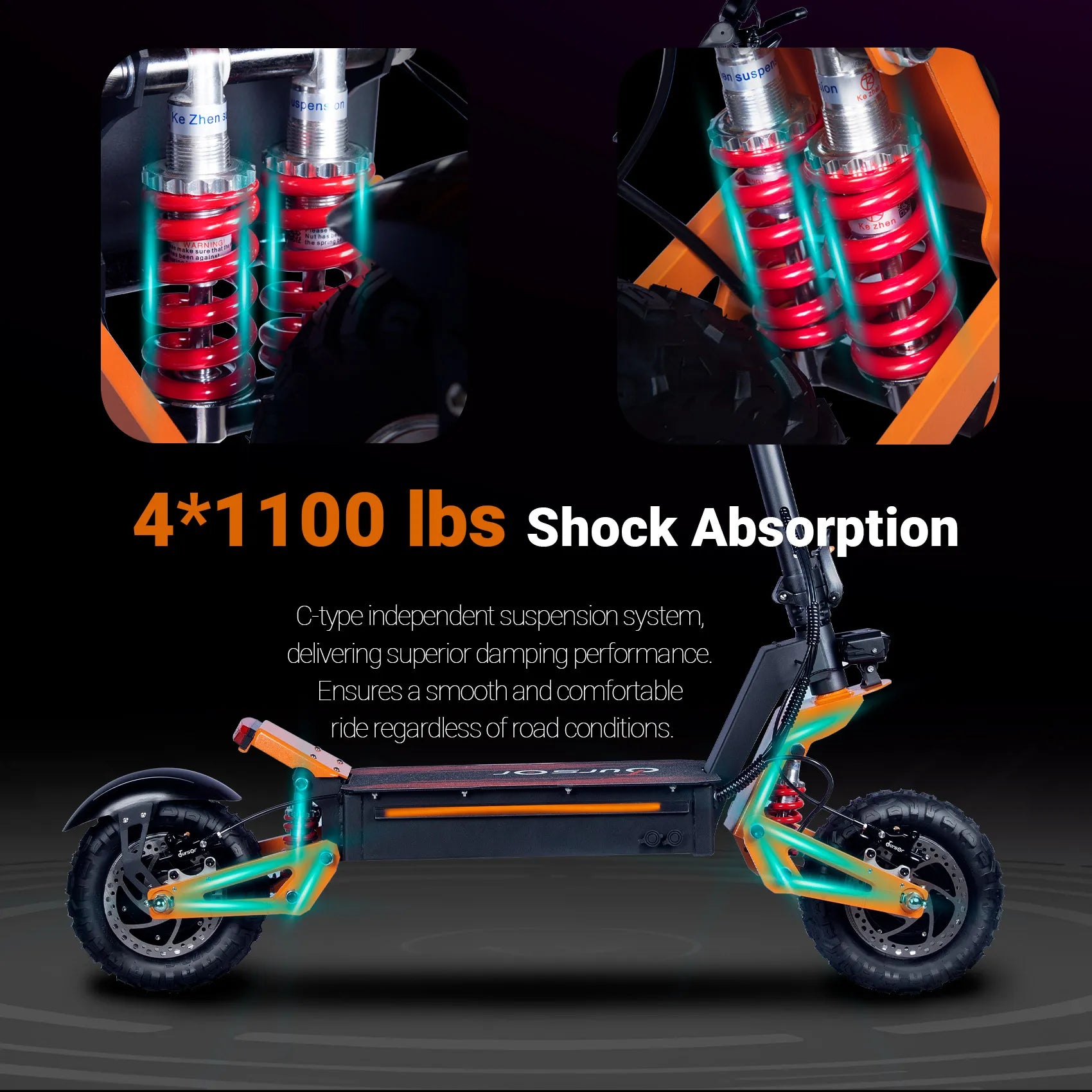11-Inch Off-Road Tires Foldable Dual Suspension 6000W 60V Motor 38AH High Speed 85km/H IP55 Waterproof Electric Scooter for