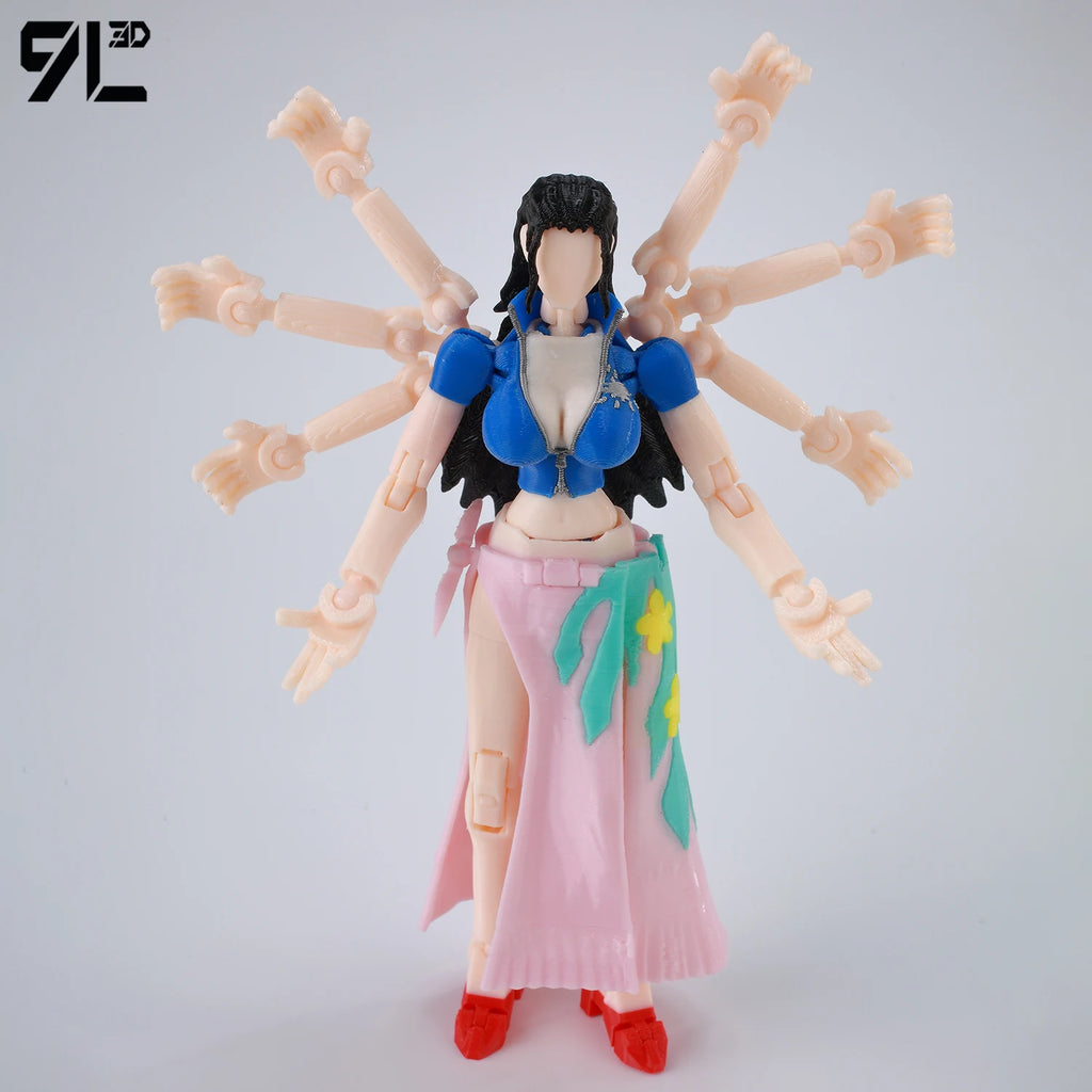 9L3D Printed Anime One Piece Naruto Demon Slayer Dummy13 Lucky T13 Movable Shapeshift Action Figures Mannequin Toys Collectors