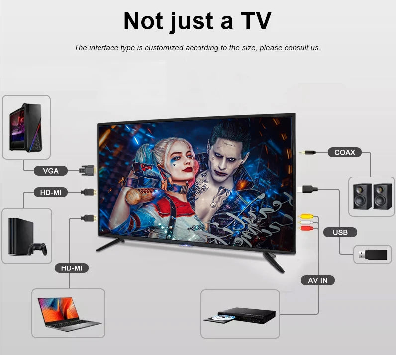 New Style Android Television TV Home Association Slim Curved 50 55 65 75 85 Inch Smart LED TV