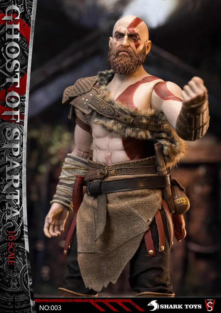 SWTOYS Original Spartan Warrior, God of War Series Kratos Anime Action Figure Model Toys Movable Model Ornaments Gifts Fo Boys