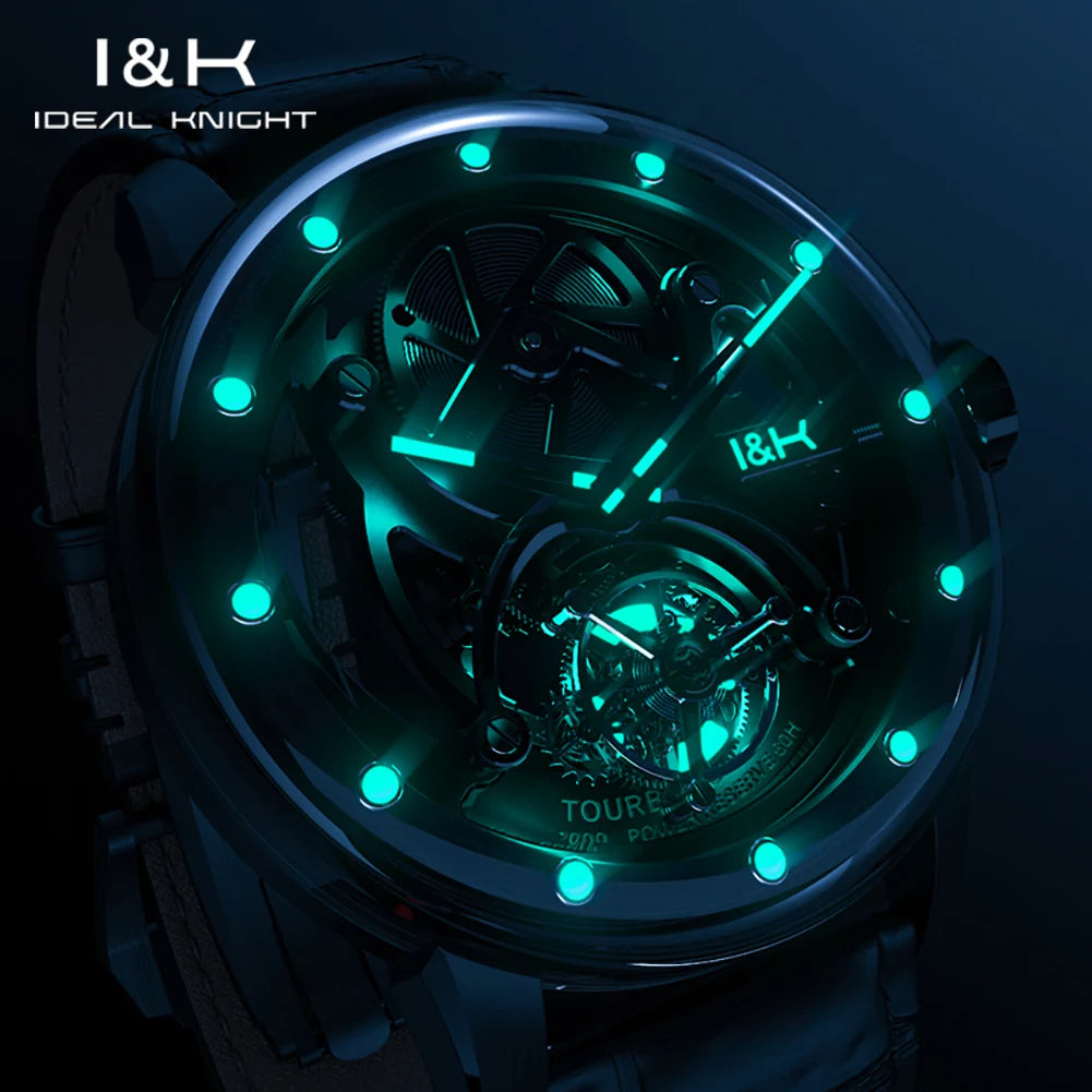 IDEAL KNIGHT 6809 Men Tourbillon Watch Luxury Original Brand Hollow Men Fully Automatic Mechanical Watch Trend Limited Edition