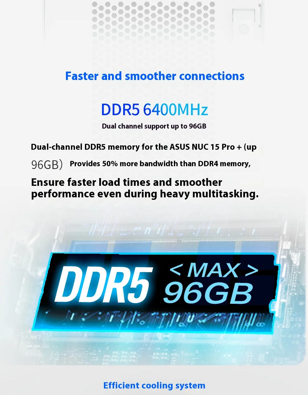 YUXINPC ASUS NUC15CRSU9 15th generation PRO+Core Ultra 9 285H home, office, and commercial mini NUC computer