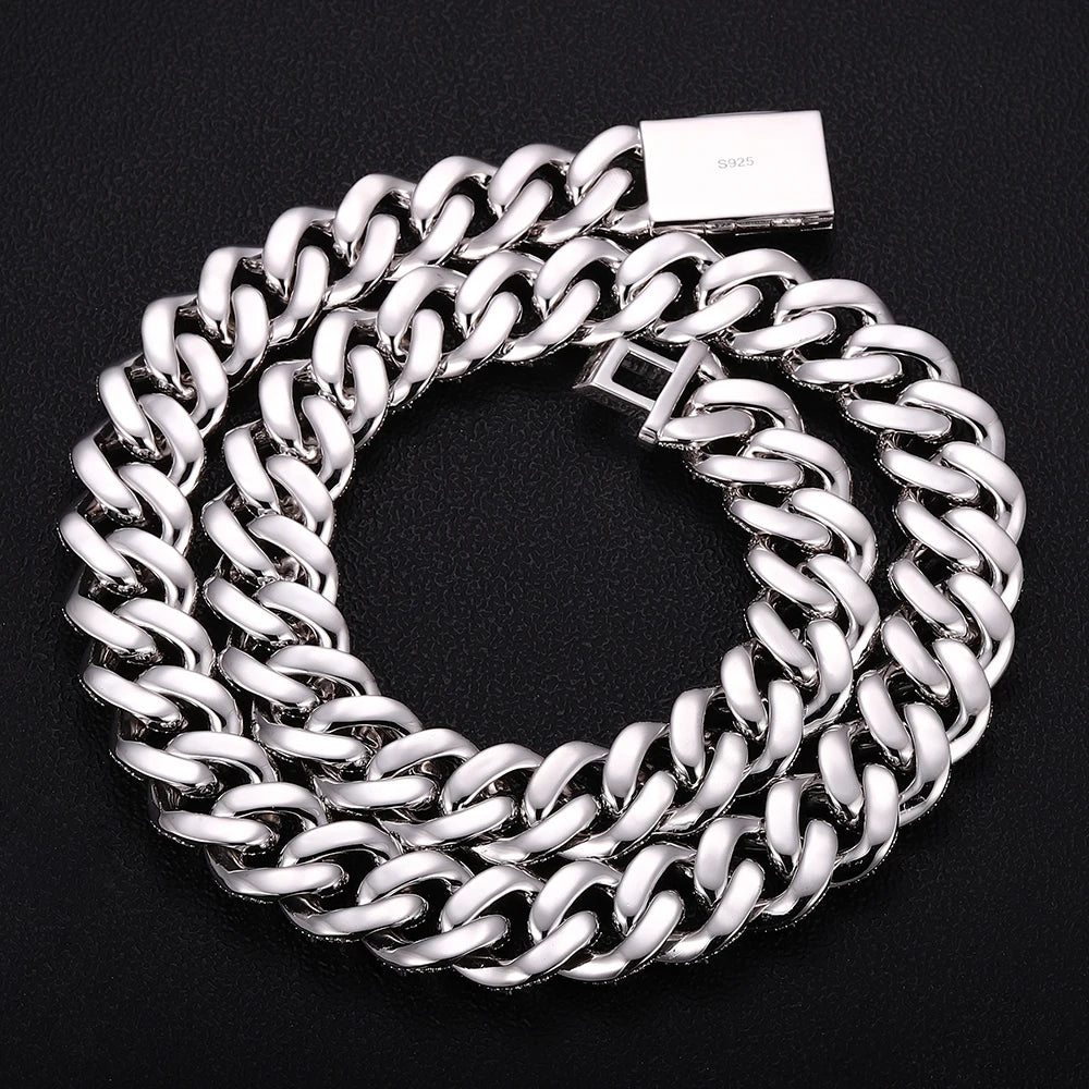 Luxury Tennis Necklace For Men Featuring Moissanite Suitable For Banquet Business Dinner And Prom Night