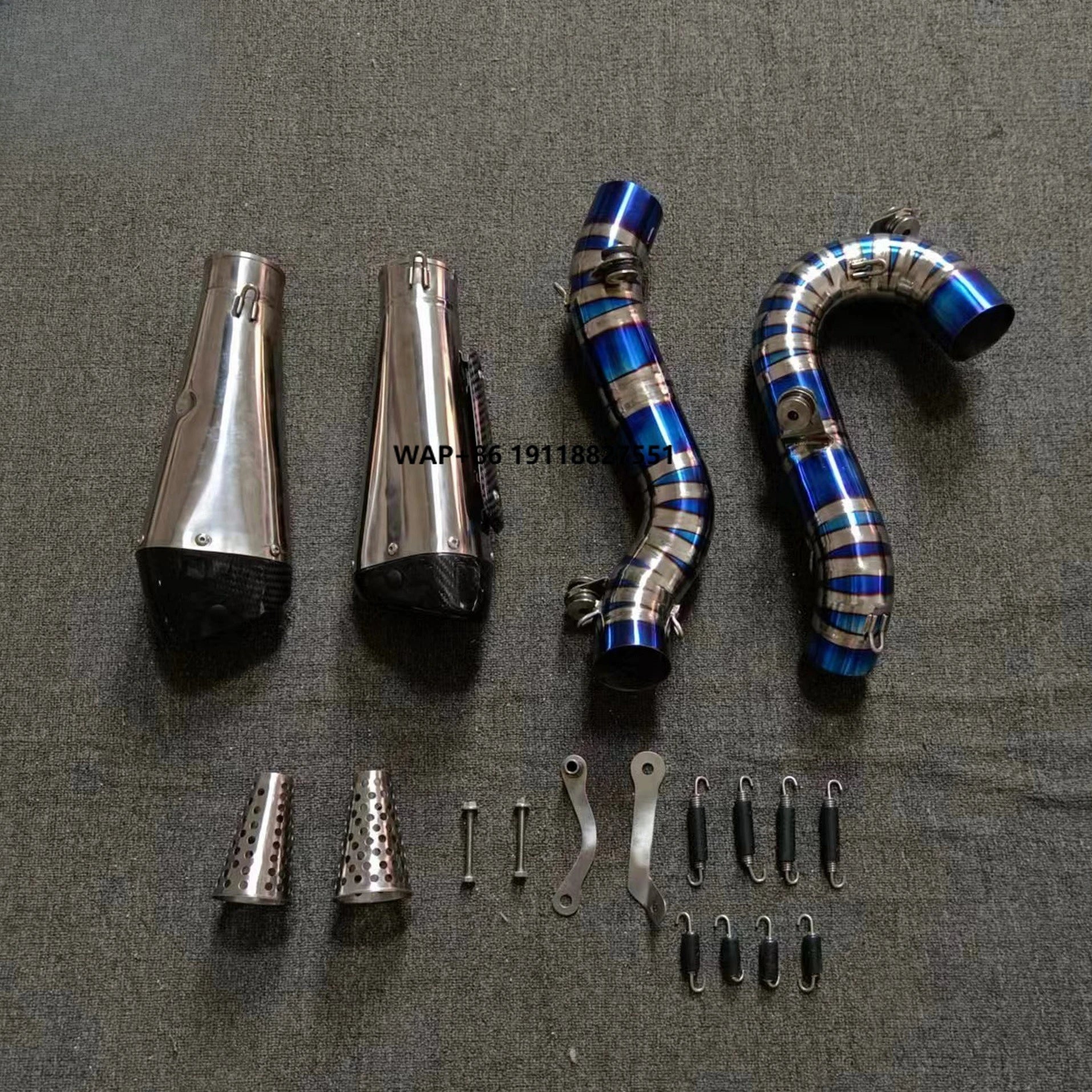 Customized Motorcycle Muffler Exhaust Pipe Motor Racing Modified Parts & Accessories for  V4 V4S V4R