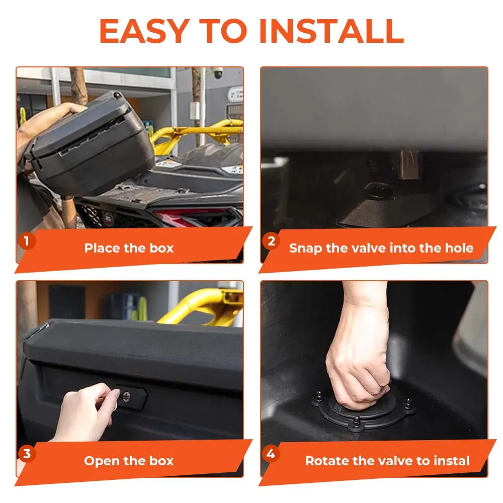 30L Cargo Storage Box Lockable Rear Trunk Rack Bin For Can-am Outlander PRO Max 500 700 Maverick R X RS MAX 2024-26 ATV UTV