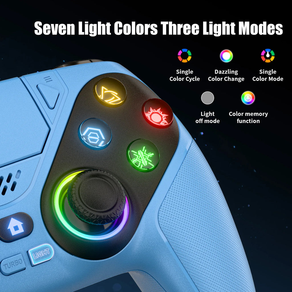 Gamepad For Playstation 5 Wireless Controller PS5/PC Console Gaming With Turbo Dual Sense Vibrate Programming RGB