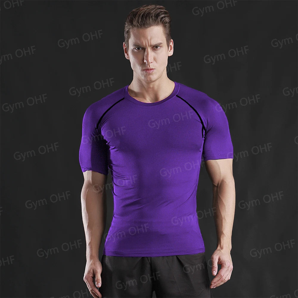 Anime Baki Sport Suits Runing Compression Shirt Shorts Sets Gym Fitness Jogging Training Rashguard Sportwear 2 in 1 Mens
