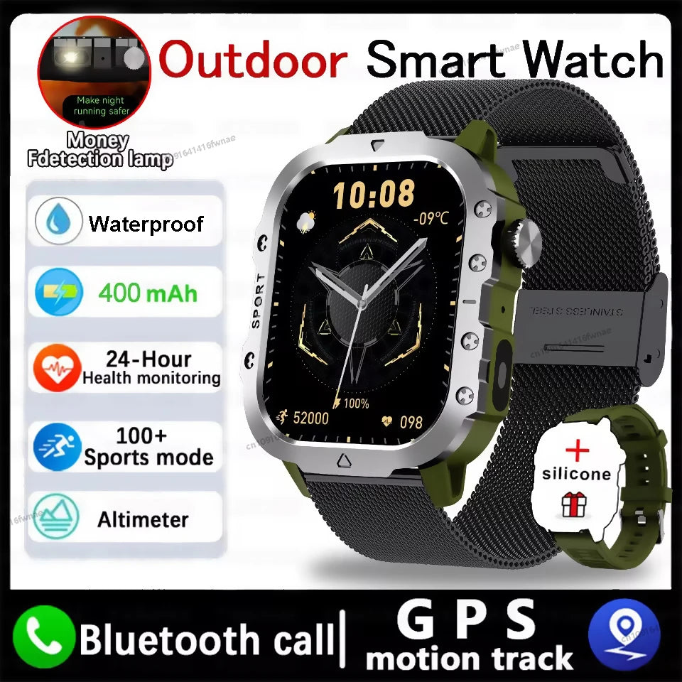 2026 New SmartWatch Men For Women Militray Outdoor GPS Tracker Sport Watches Heart Rate Sleep Waterproof Smart Watch IOS Android