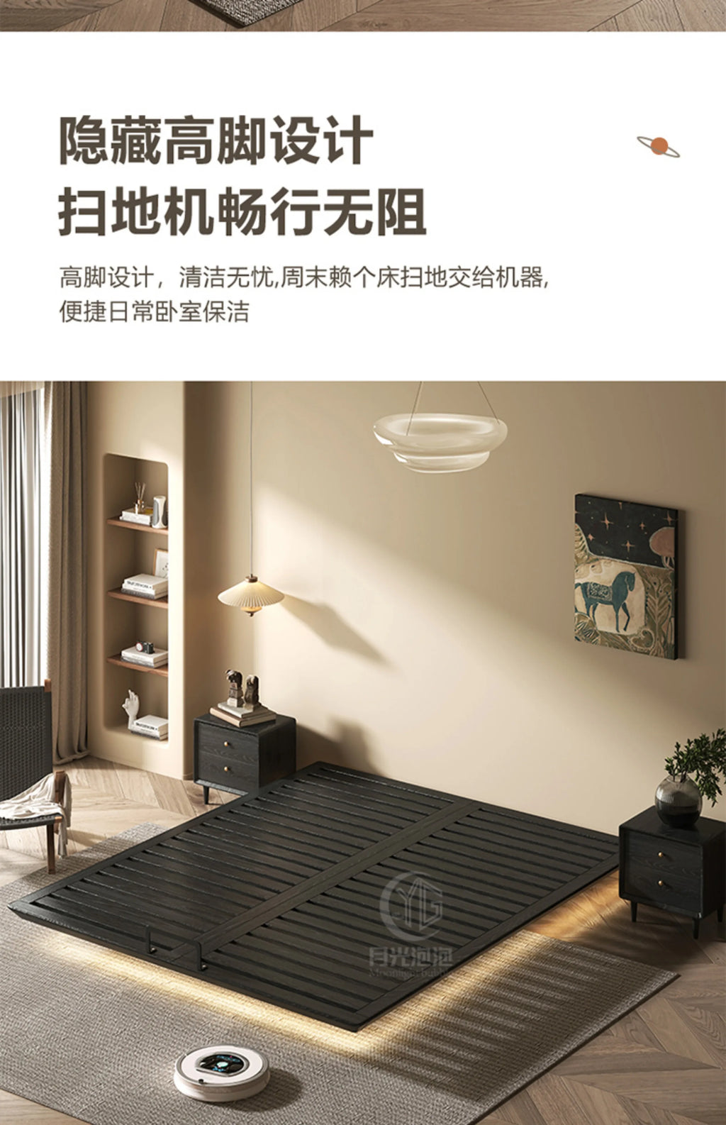 European Style Simple Bed Frame Double Storage Headboard Queen Bed Frame Full Size Nightstands Cama Moderno Lujo Home Furniture