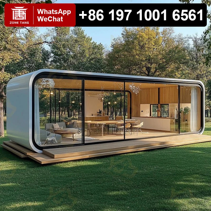 Prefabricated Houses Apple Capsule Home Prefabricated House for Spain Living Capsule Homes Frame Steel Modular Prefab Home