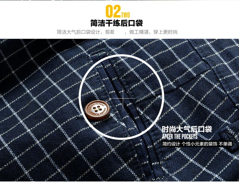 Summer dress pants for men Cotton Casual cargo Pants Man Straight Loose Suit pants Plaid Trousers Male Big size Brand Clothes