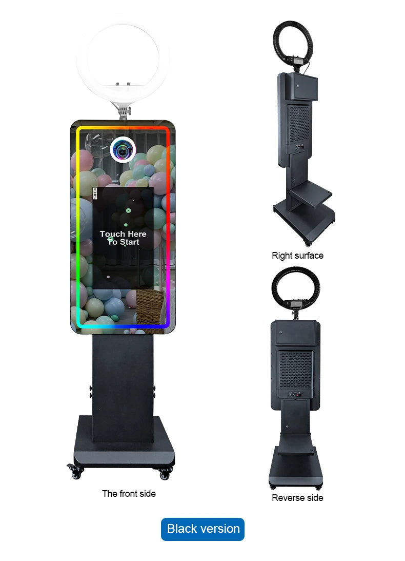 Magic Mirror Photobooth Machine LCD Touch Screen Wedding Party DSLR Selfie Photo Booth with Free Software