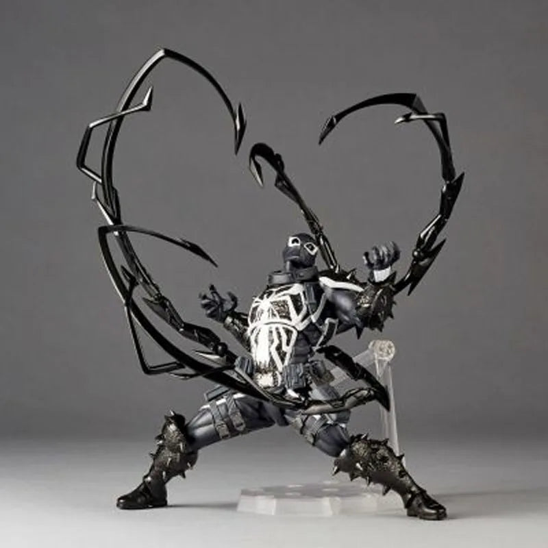 KAIYODO Genuine Revoltech Anime Figure Agent Venom 170mm Action Figure Toys for Boys Kids Gift Collectible Model Ornaments