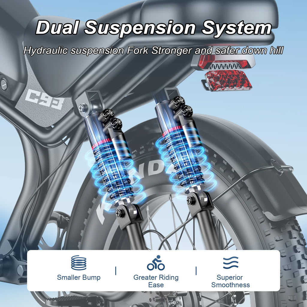 Electric bicycle C93 2000W motor 48V23Ah Battery Dual Hydraulic break E-BIKE max speed 55km/h Aluminum alloy electric bike adult