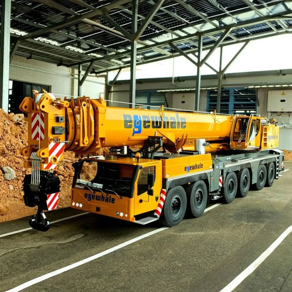 D1350 RC Crane 1/14 6-Axis RC Crane Hydraulic Electric Crane Metal Model with Light and Sound System Adult RC Car Model Toy