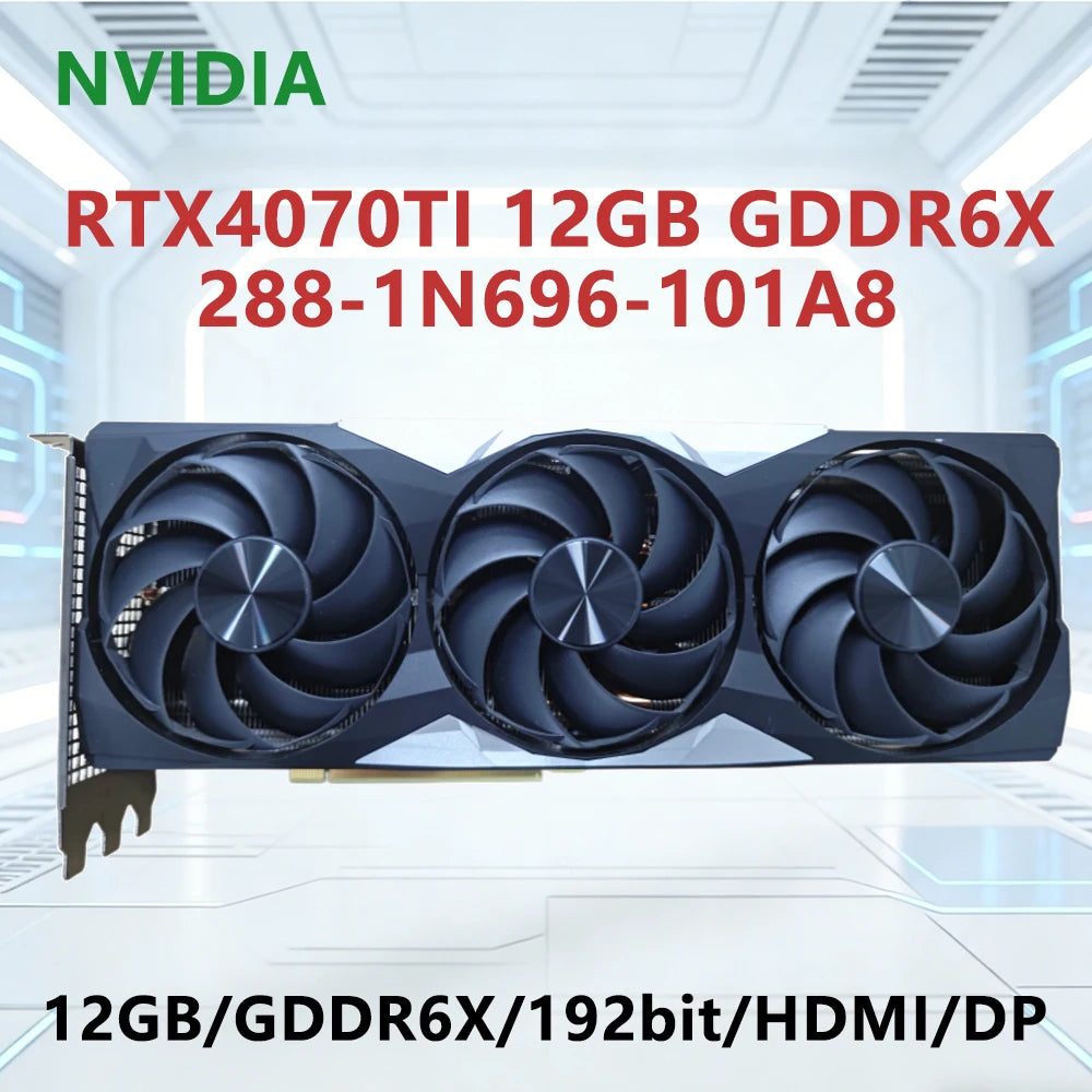 For ZOTAC NVIDIA RTX 4070TI 12GB GPU 288-1N696-101A8 GDDR6X 192-bit graphics card PCI-E 4.0 HDMI DP Desktop PC placa de vídeo