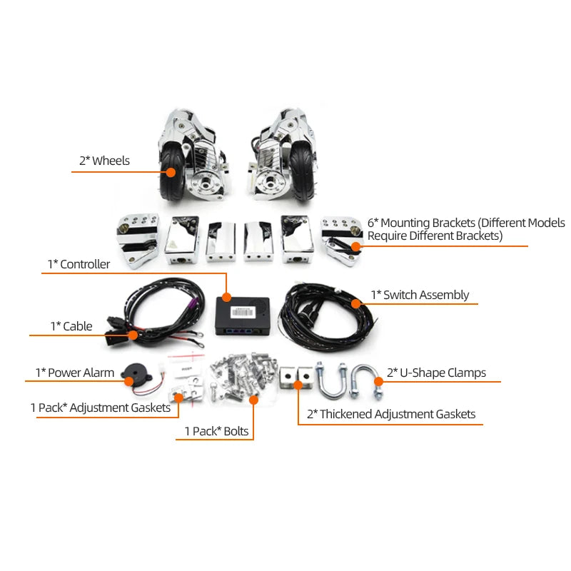 Motorcycle Stand Landing Gear System Electric Gear Auxiliary Parking for Harley Touring Indian Springfield Honda Gold Wing BMW