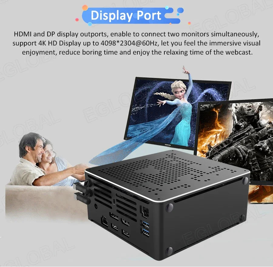 Powerful Mini PC Computer 10th Gen Core I9-10880H 64GB DDR4 MME Office Portable Desktop Computer Embedded Mini PC