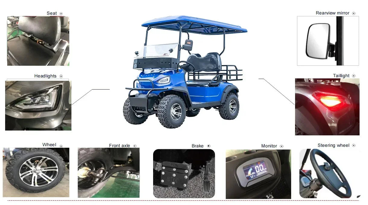 Luxury New Electric htseeing Bus 6 Seater Battery Operated Golf Cart