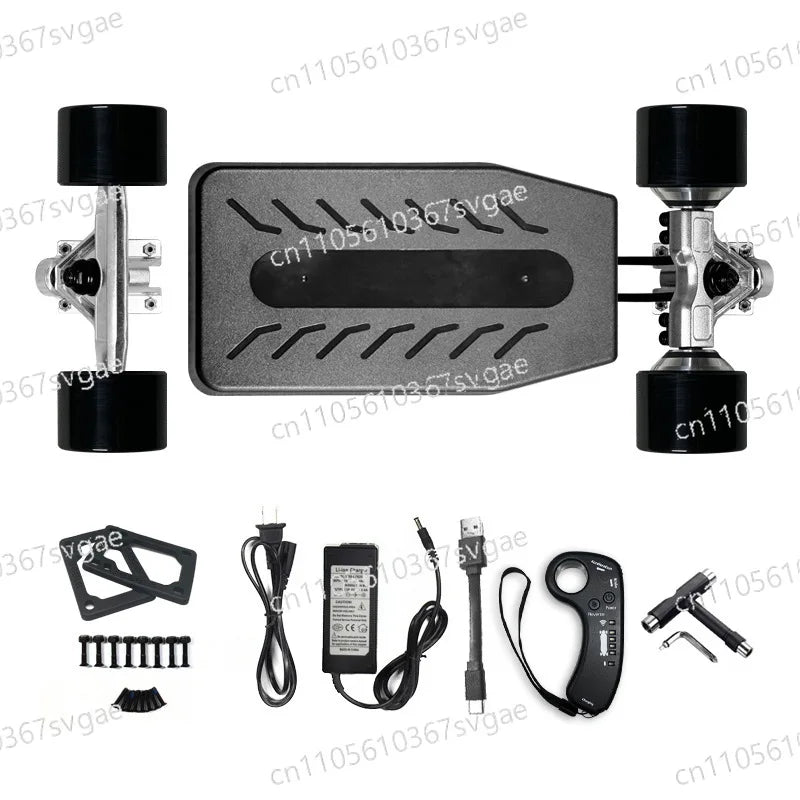 Complete set of electric remote control skateboard, 4-wheel electric skateboard kit, controller motor single and double drive