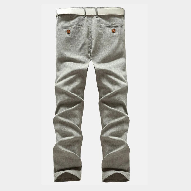 Summer dress pants for men Cotton Casual cargo Pants Man Straight Loose Suit pants Plaid Trousers Male Big size Brand Clothes