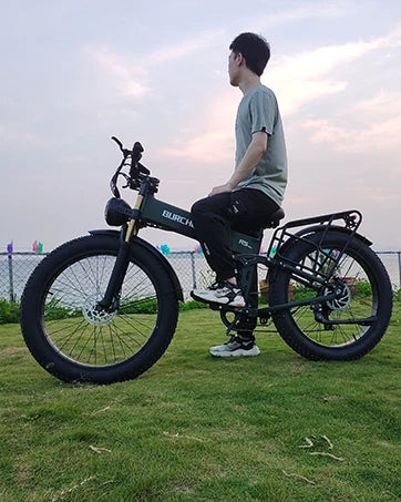 Electric Bike for Adults 1500W Peak 30 MPH E-Bike 65 Mile, 48V 20Ah Removable Battery, 26" Fat Tire Electric Dirt Bike, Full Sus