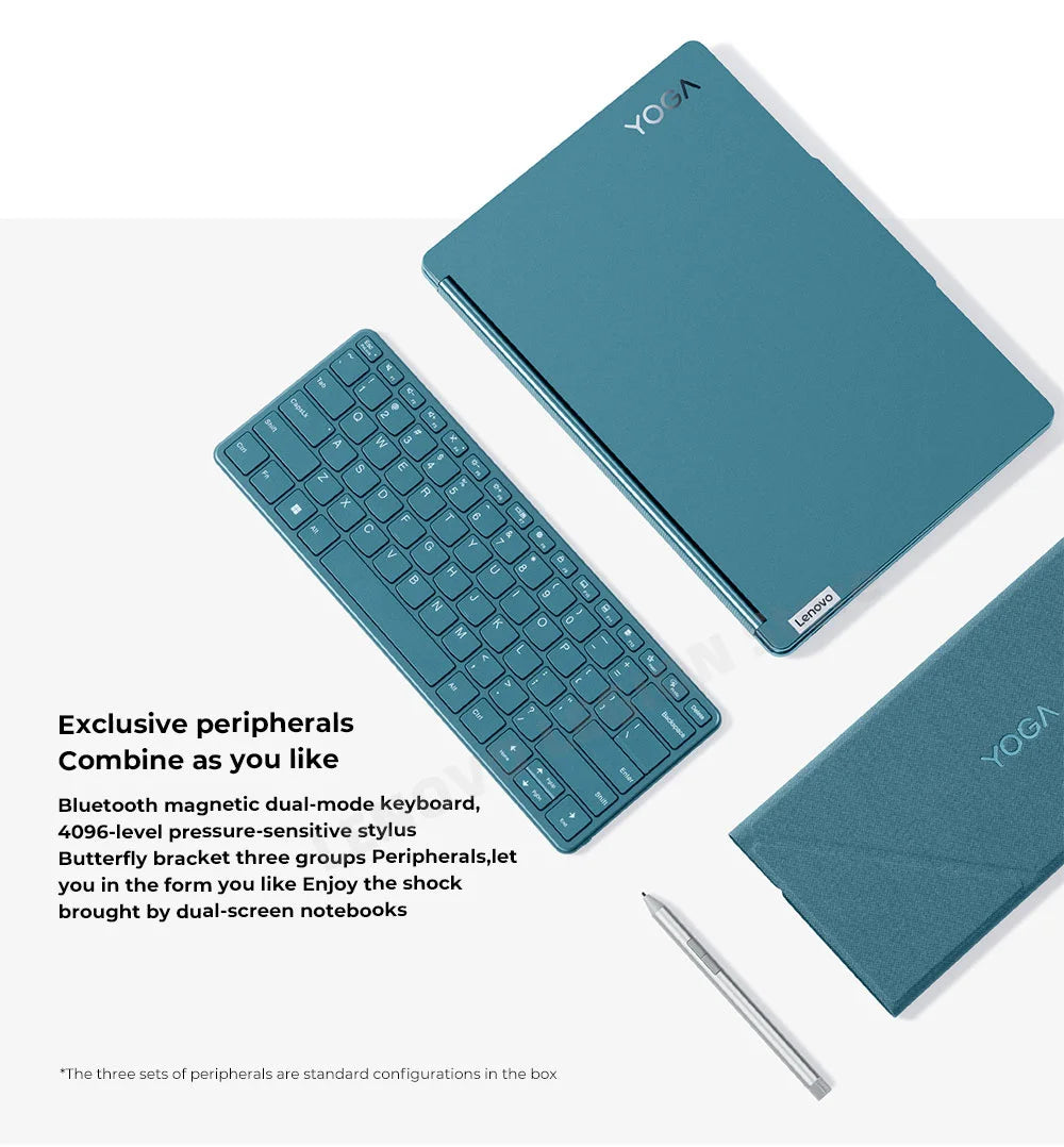 Lenovo YOGA Book 9i Laptop 13th Generation Core i7-1355U 16G 1T Intel Evo Platform 13.3-Inch 2.8K OLED Dual-screen Notebook