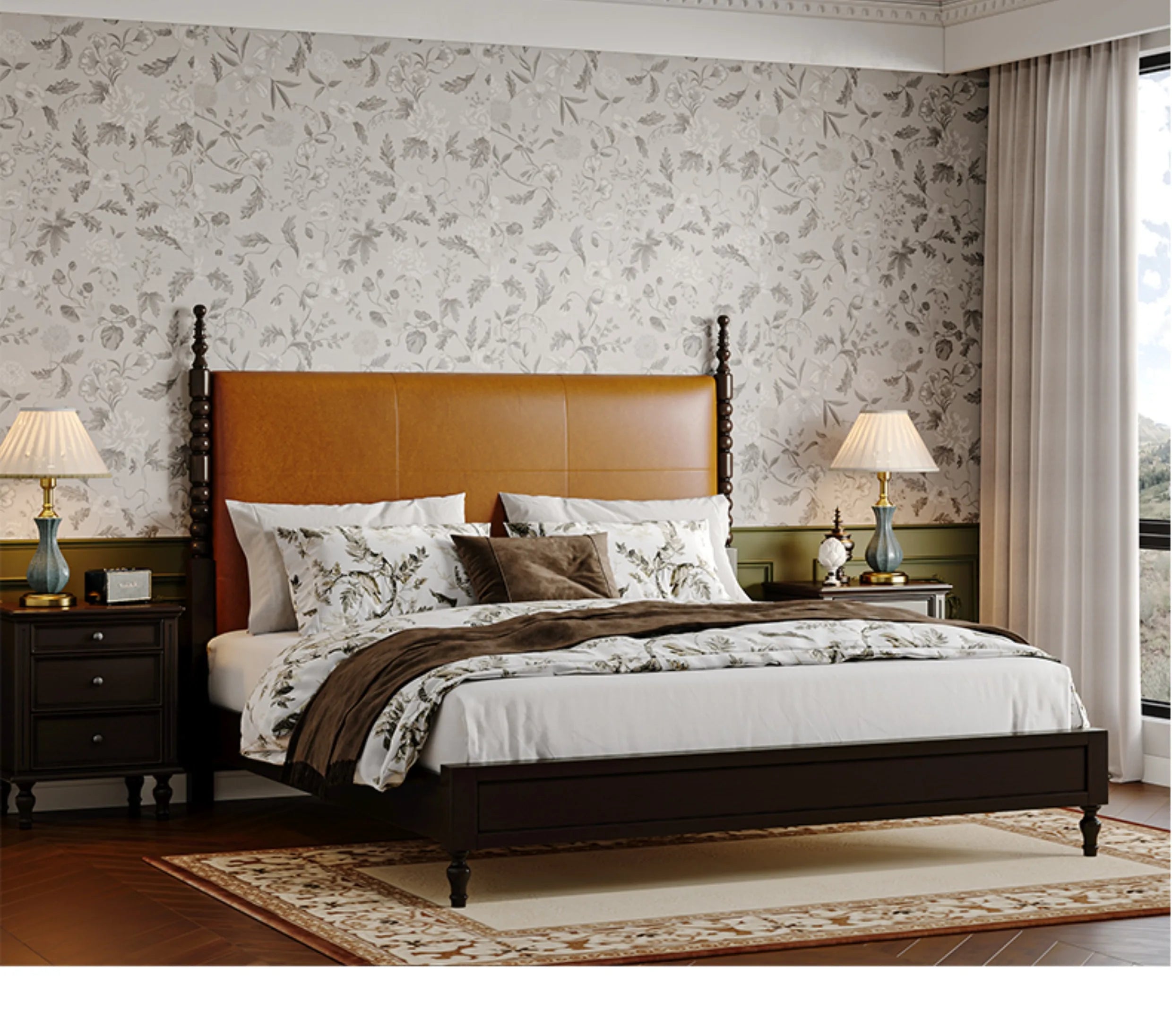 Design Full Size Bed Frame Wood Storage Space House Bedroom Bed Bases Frames Luxury Platform Cama De Casal Home Furniture