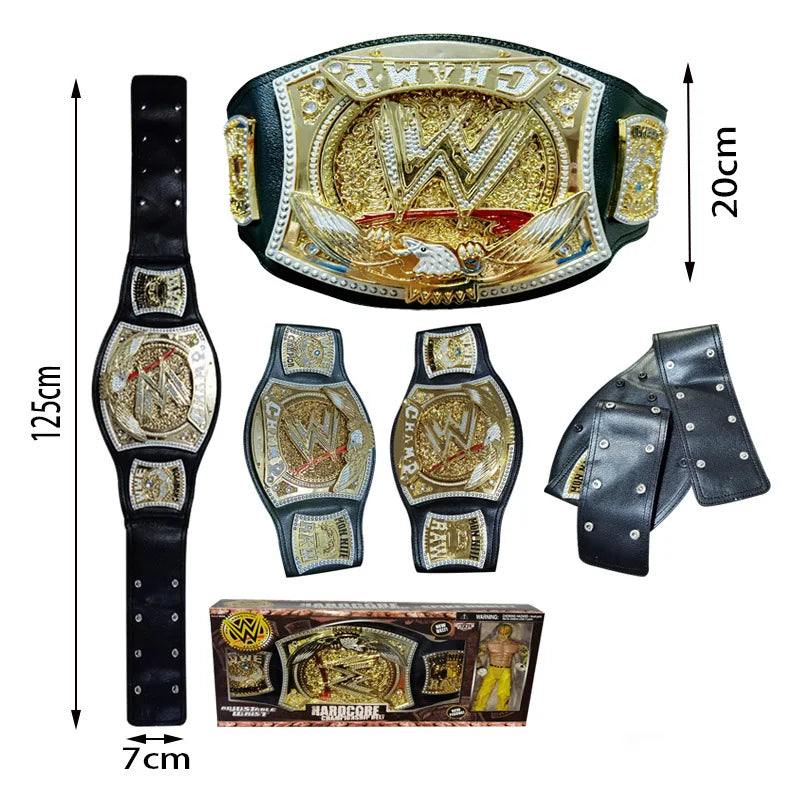 2025 New Wrestler Championship Belts Action Characters Figure Toys Occupation Wrestling Belt Gladiators Model Fans Children Gift