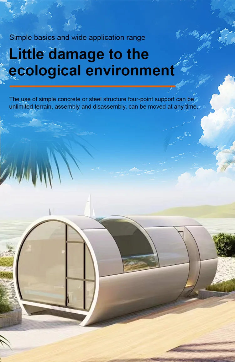 Modern Luxury Modular Steel Prefab House Factory Direct E8  Container Home Big Space Villa Model
