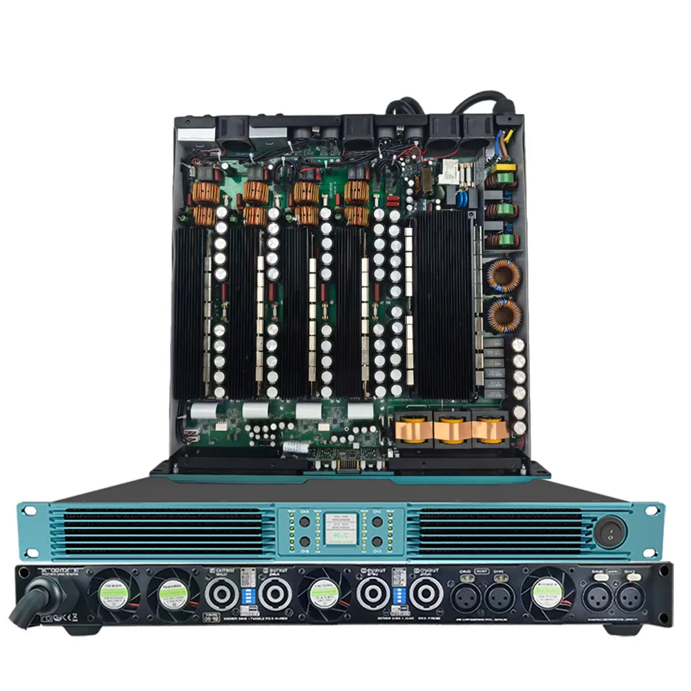 ShennDare K430 Professional Digital High-Power Amplifier 2Ohm 4x6500W Stable Operation DJ Subwoofer Amplifier Speaker Class D