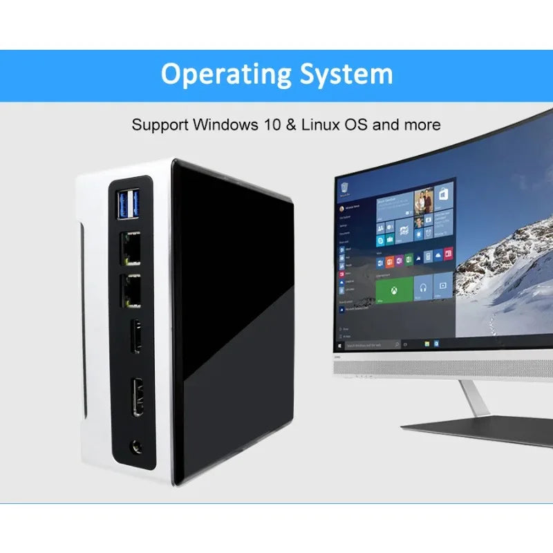 Mini PC Intel Core I7 10870H 10th Dual Lan HD DP1.2 Windows 10 Home Office Business Gaming Desktop Computer 16G DDR4 1TB NVME
