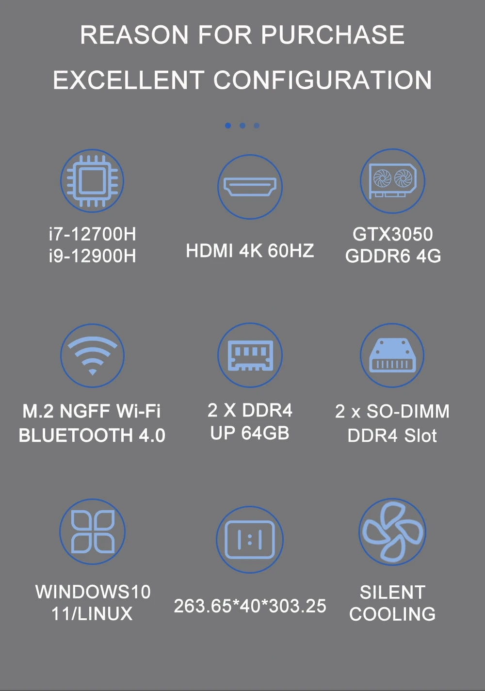Mini PC Gamer 13th Gen InteI i9 13900H 12900H RTX4060 8G i7 12700H RTX3050 8G PCIE4.0 2xDDR5 Win11 Desktop Computer 3x4K WiFi6