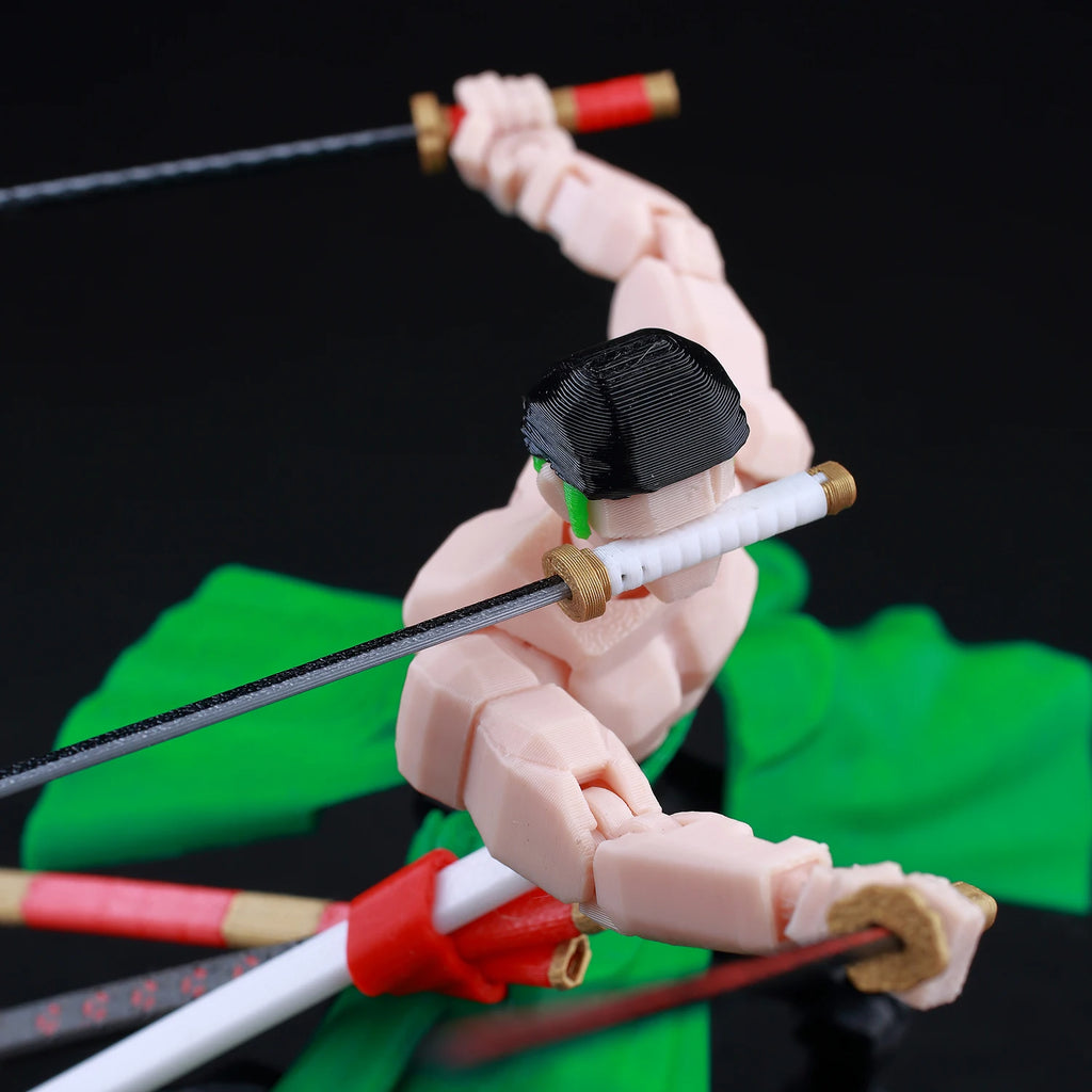 9L3D Printed Anime One Piece Naruto Demon Slayer Dummy13 Lucky T13 Movable Shapeshift Action Figures Mannequin Toys Collectors
