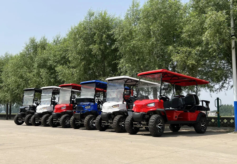 Top Sales Newest Adult 48V 60V 72V Electric Golf Buggy 4 Wheel 2/4/6/8 Seater Off Road Car Electric Golf Cart