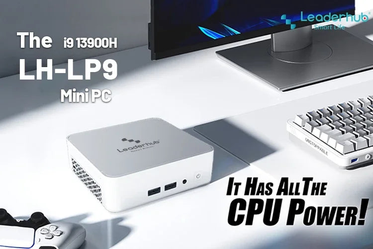 Leaderhub Mini Gaming PC Manufacturer 16GB 32GB Ram 2TB SSD Fanless Portatif Sfp Gaming Rtx Mini PC Core I7 I9 With DVD ROM