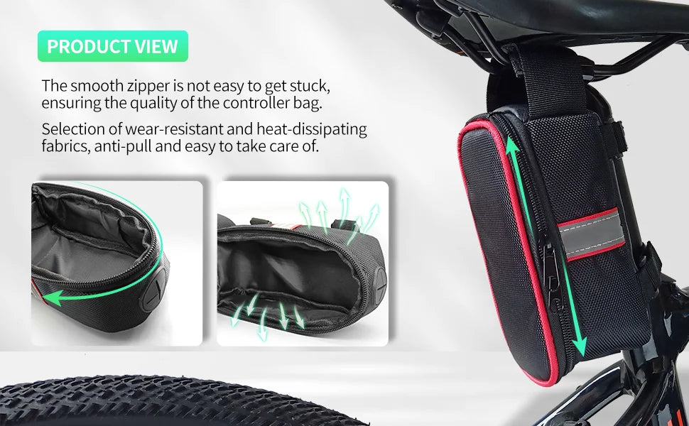 Electric bicycle large capacity waterproof controller bag/pouch, Ebike conversion kit parts controller waterproof storage bag