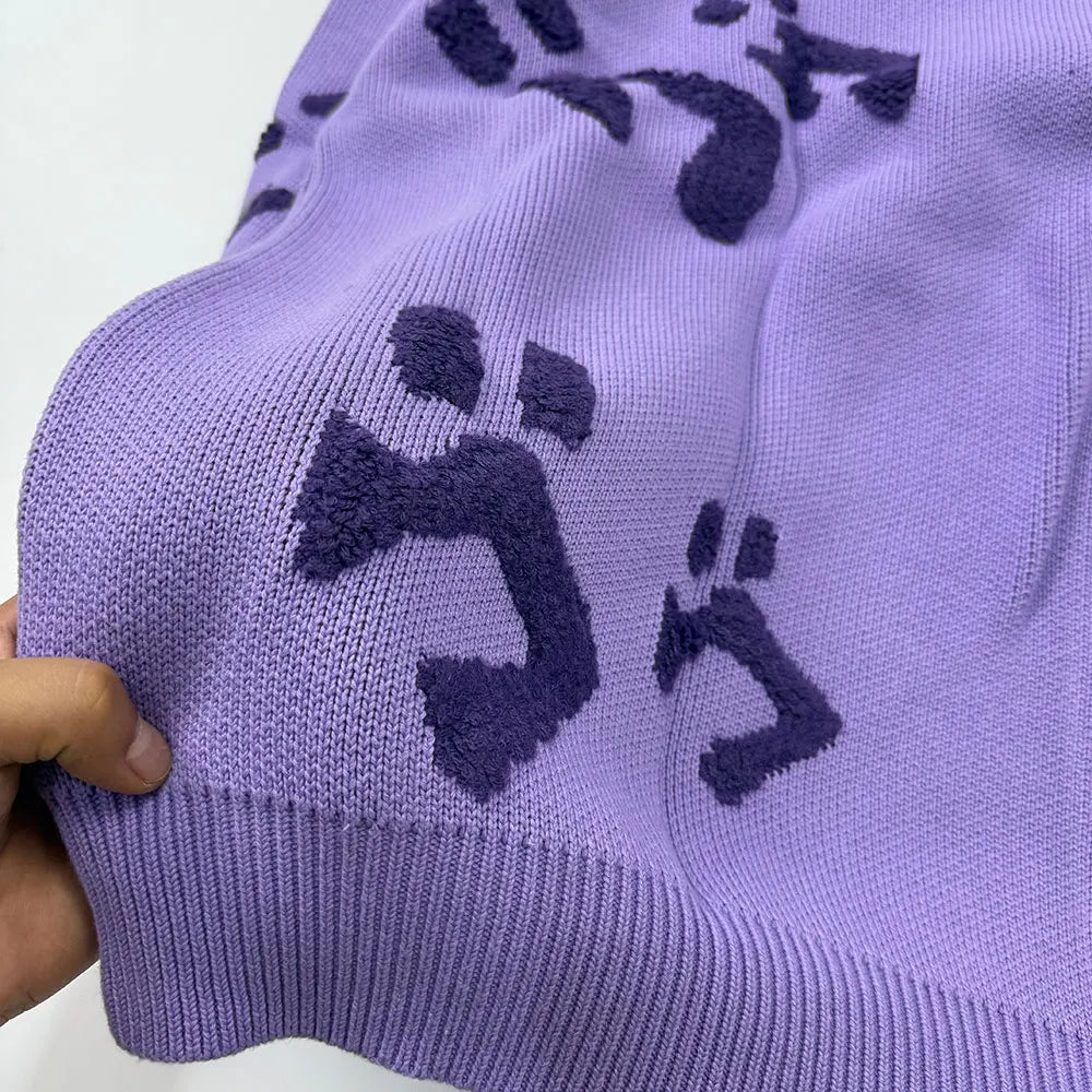 Heavyweight Anime Character Y2K Style Oversized Knitted Sweater Couple Loose Autumn Winter Overhead Knitted Pullover