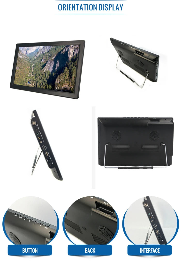 Mini Led Television 7 9 10 12 14 Portable TV With DVB-T DVB-T2 ATSC ISDB Digital TV System