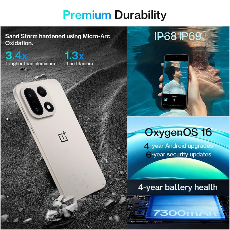 World Premiere OnePlus 15 Global Version Smartphone Snapdragon 8 Elite Gen 5 165Hz Display 7300mAh Battery 120W SUPERVOOC Charge