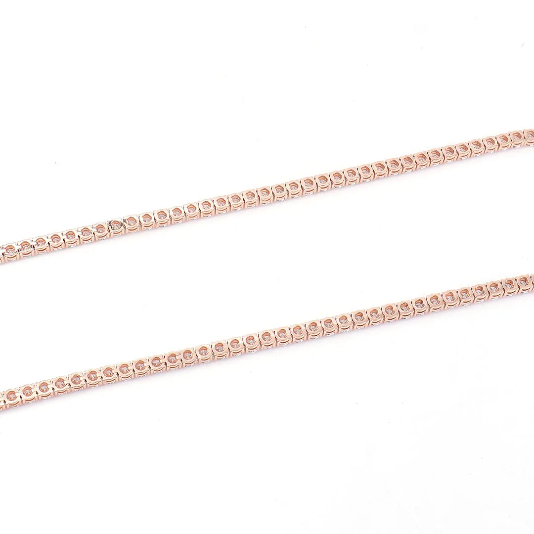 Provence Tennis Necklace 55cm 14K Rose Gold 3.5mm DEF/VS Lab Diamonds for Women Men party Fine Jewelry hip hop Necklace Custom