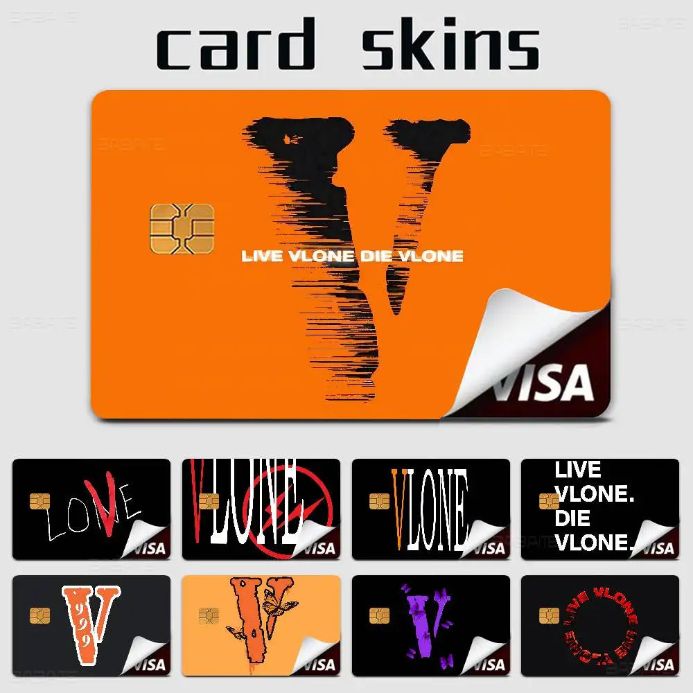Fashion Trend VLONE Anime Cartoon Sticker Film Skin For Credit Card Debit Bank Bus Card