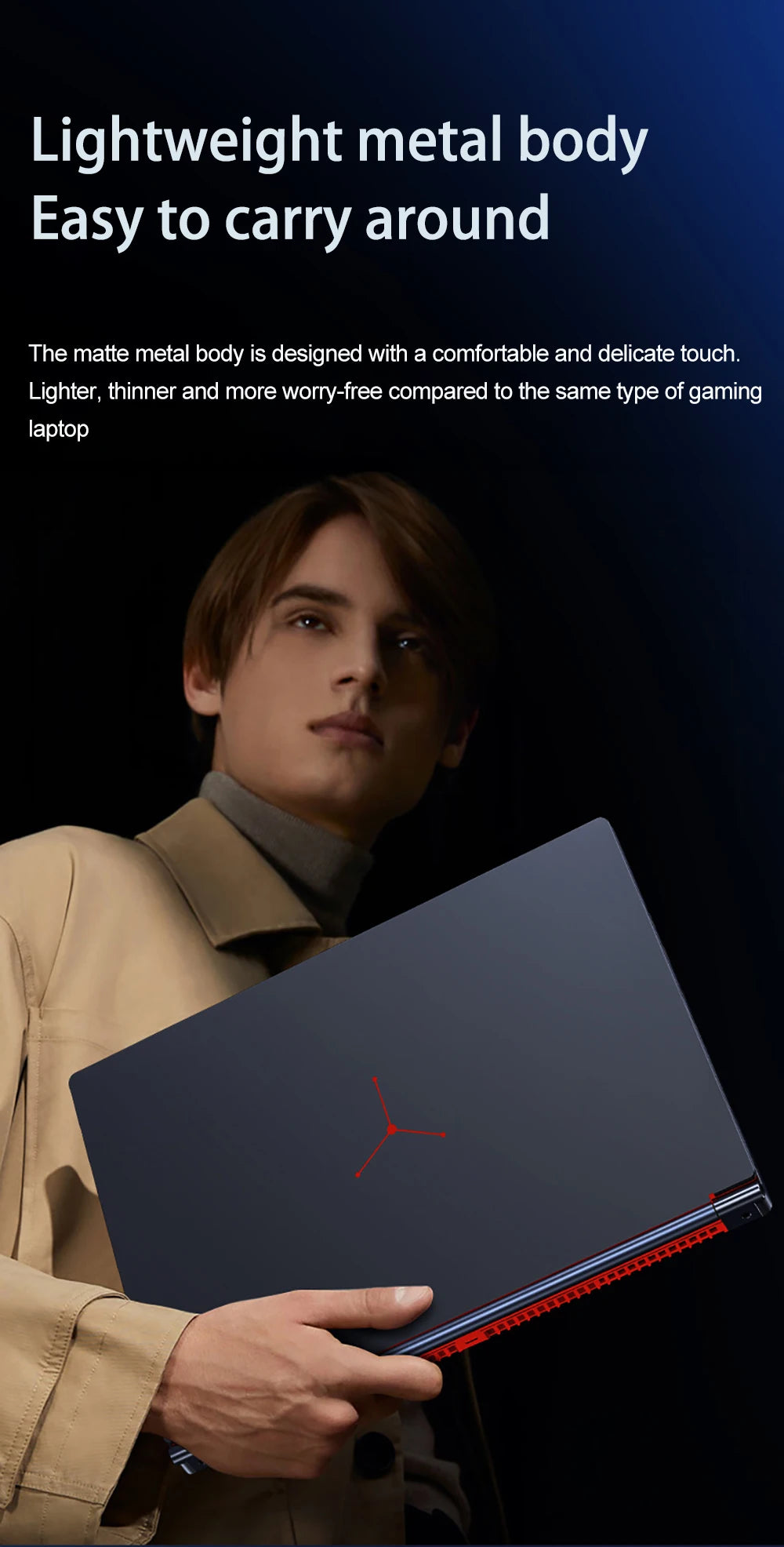 16.1 Inch Gaming Laptop RTX4050 6G Intel Core i9-13900HK Windows11 RAM Max 64GB DDR5 2*M.2 NVME 2TB SSD WiFi Office Notebook