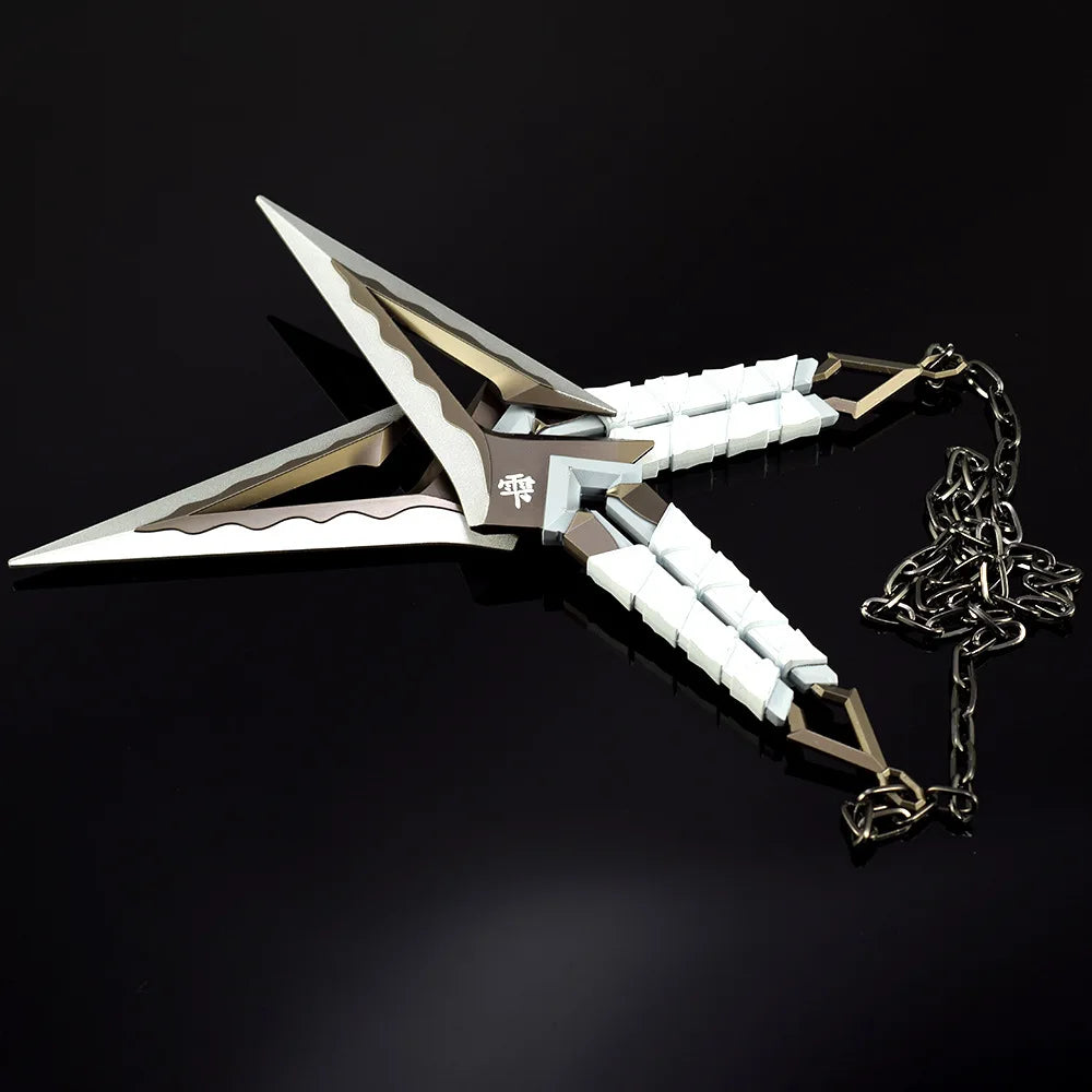8.6inch Metal Katana Kunai Syuriken Ninja Star Knife Anime Valorant Cosplay Sword Real Size Japanese Katana Samurai Sabre Toy