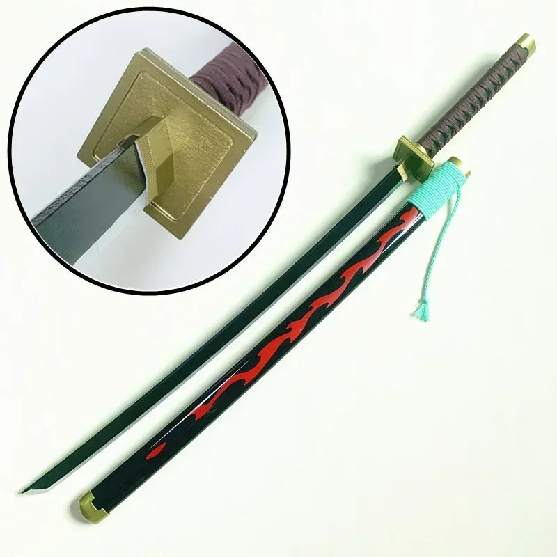 104cm Zoro Katana Sandai Kitetsu Sword Wooden Ninja Blade Anime Cosplay Prop Real Size Japanese Katana Samurai Sabre Kid Toy