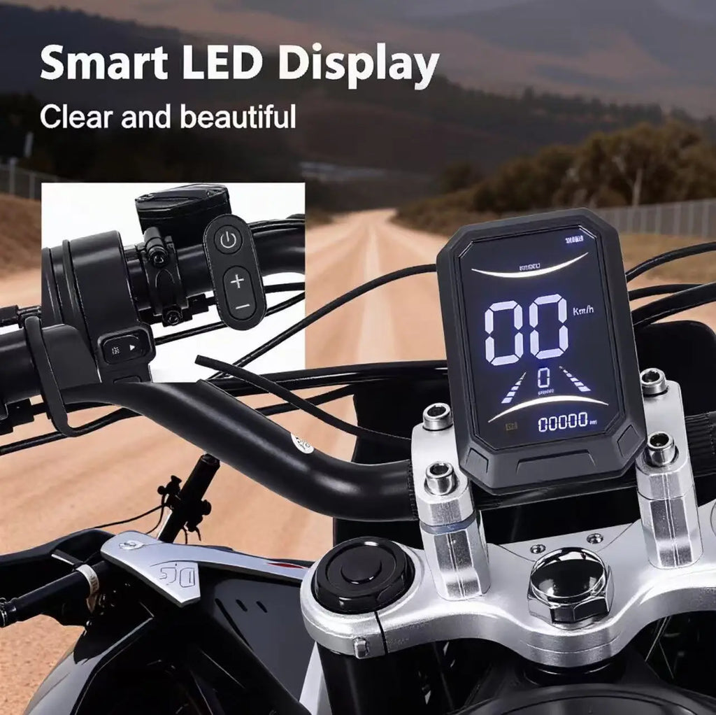 Electric Dirt Bike ForAdults, 3000W Peak Off-road E-bike, 48V30Ah Battery Fast Electric Motorcycle,34MPH Max Speed, 31 Miles Ran